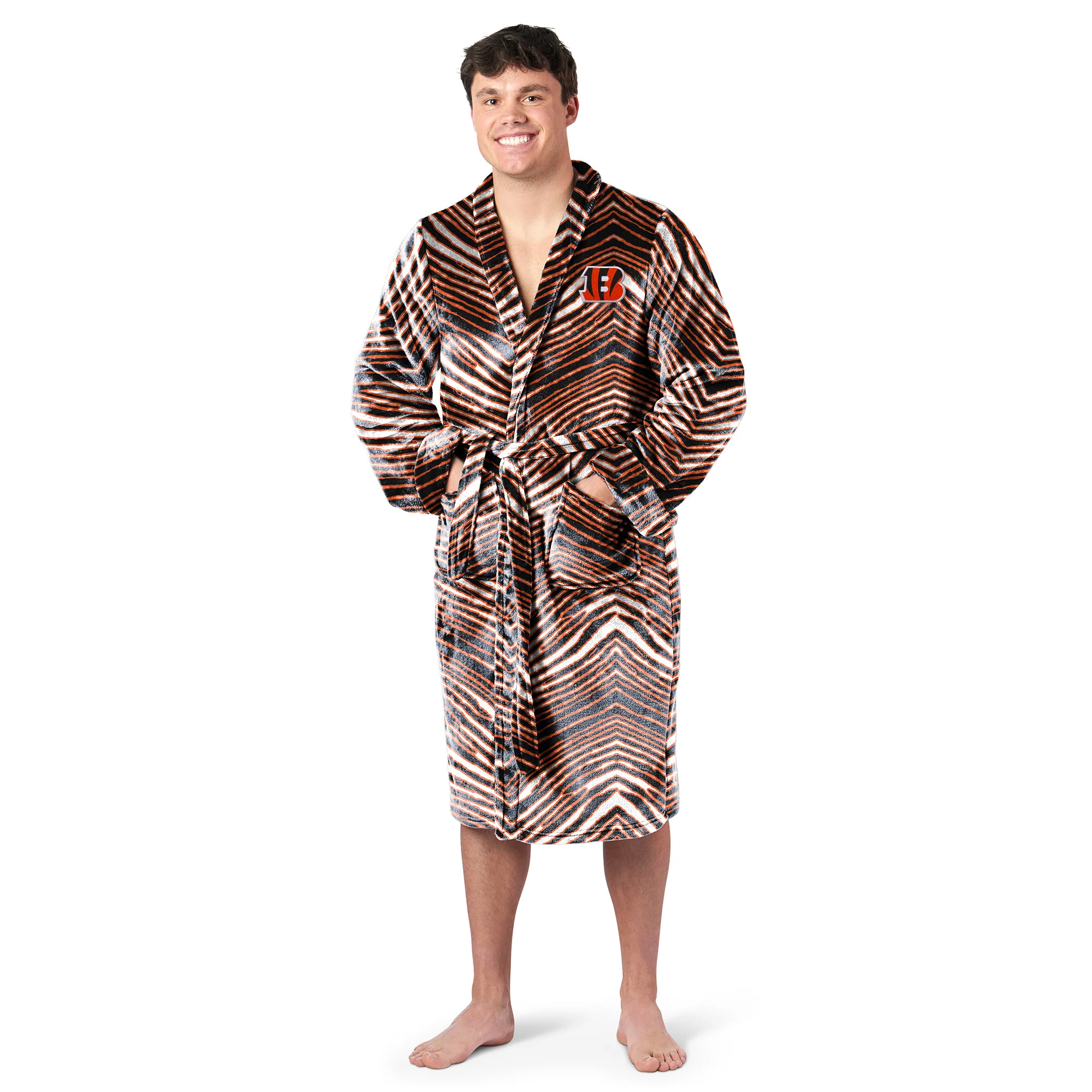 Zubaz X Northwest SCATTER PRINT ROBE ZUBAZ - BENGALS