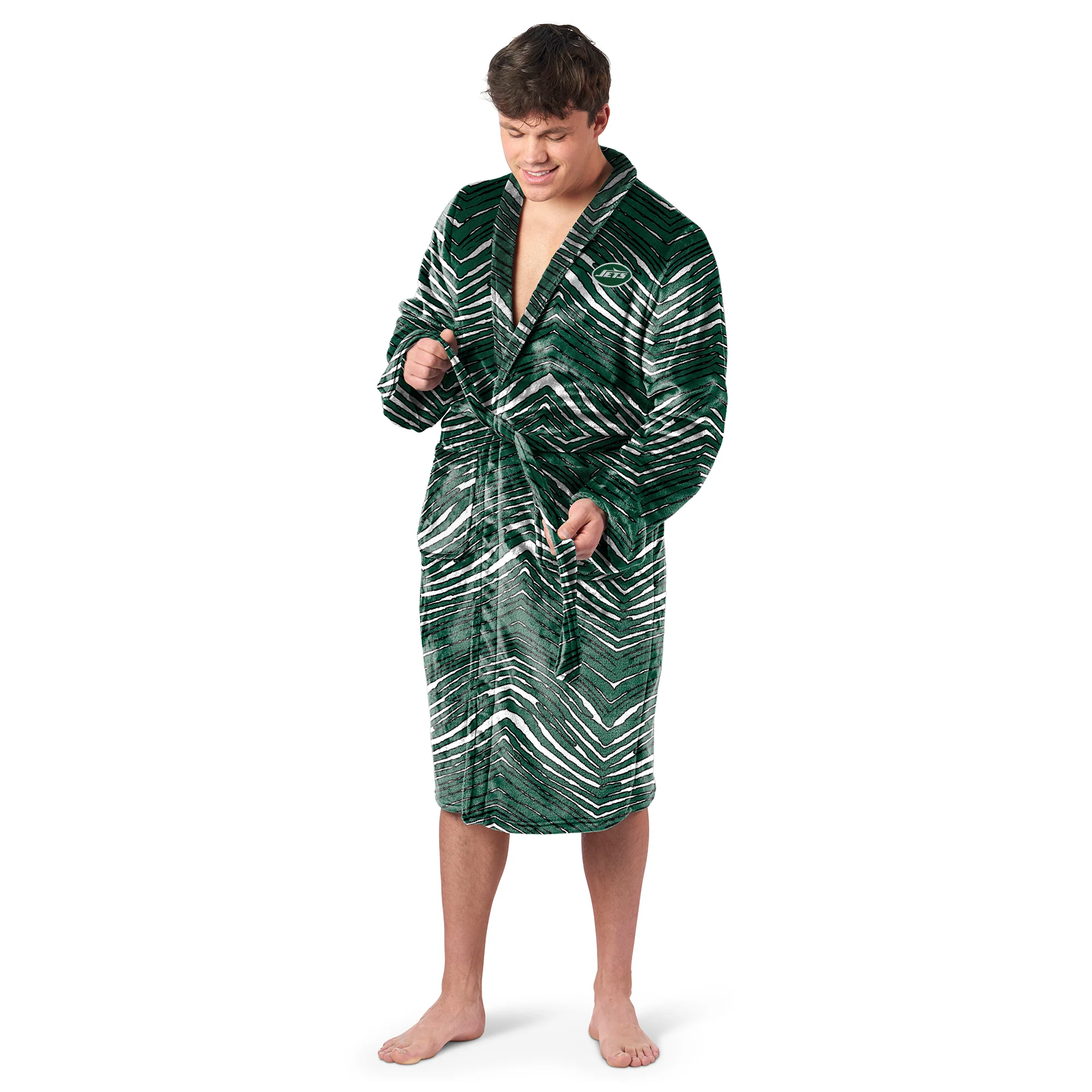 Zubaz X Northwest SCATTER PRINT ROBE ZUBAZ - JETS - Image 2
