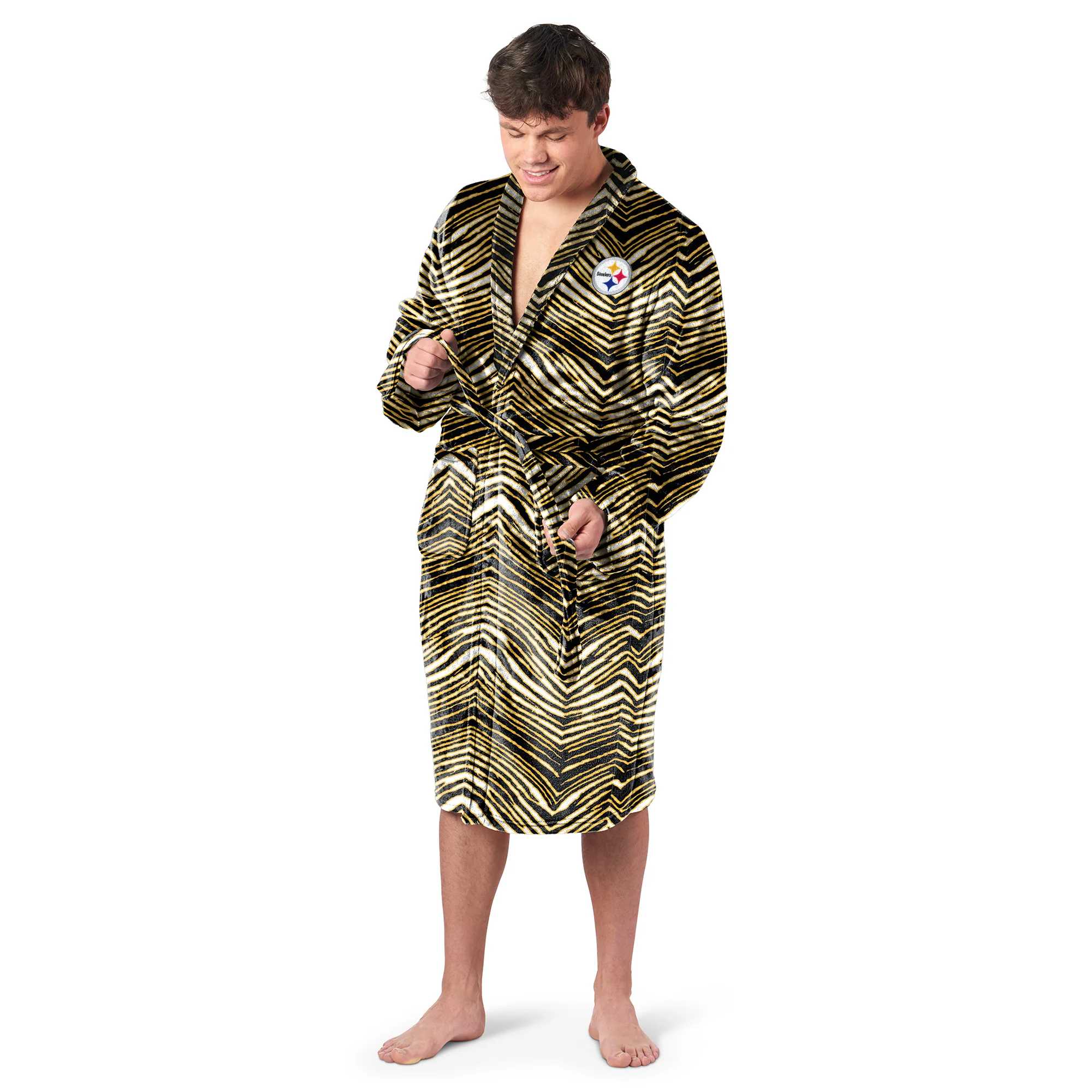 Zubaz X Northwest SCATTER PRINT ROBE ZUBAZ - STEELERS - Image 2
