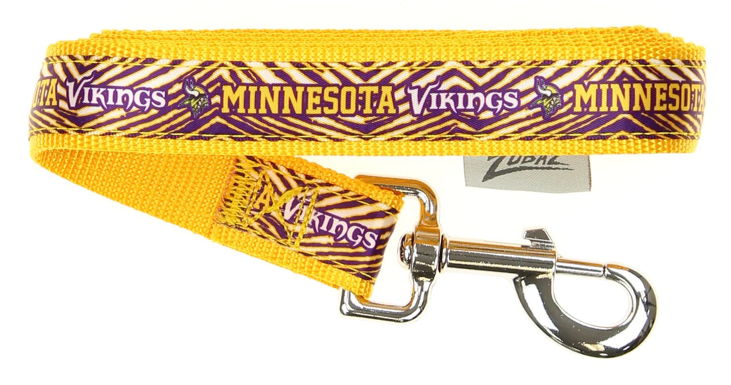 Zubaz X Pets First NFL Minnesota Vikings Team Logo Leash For Dogs - Image 2