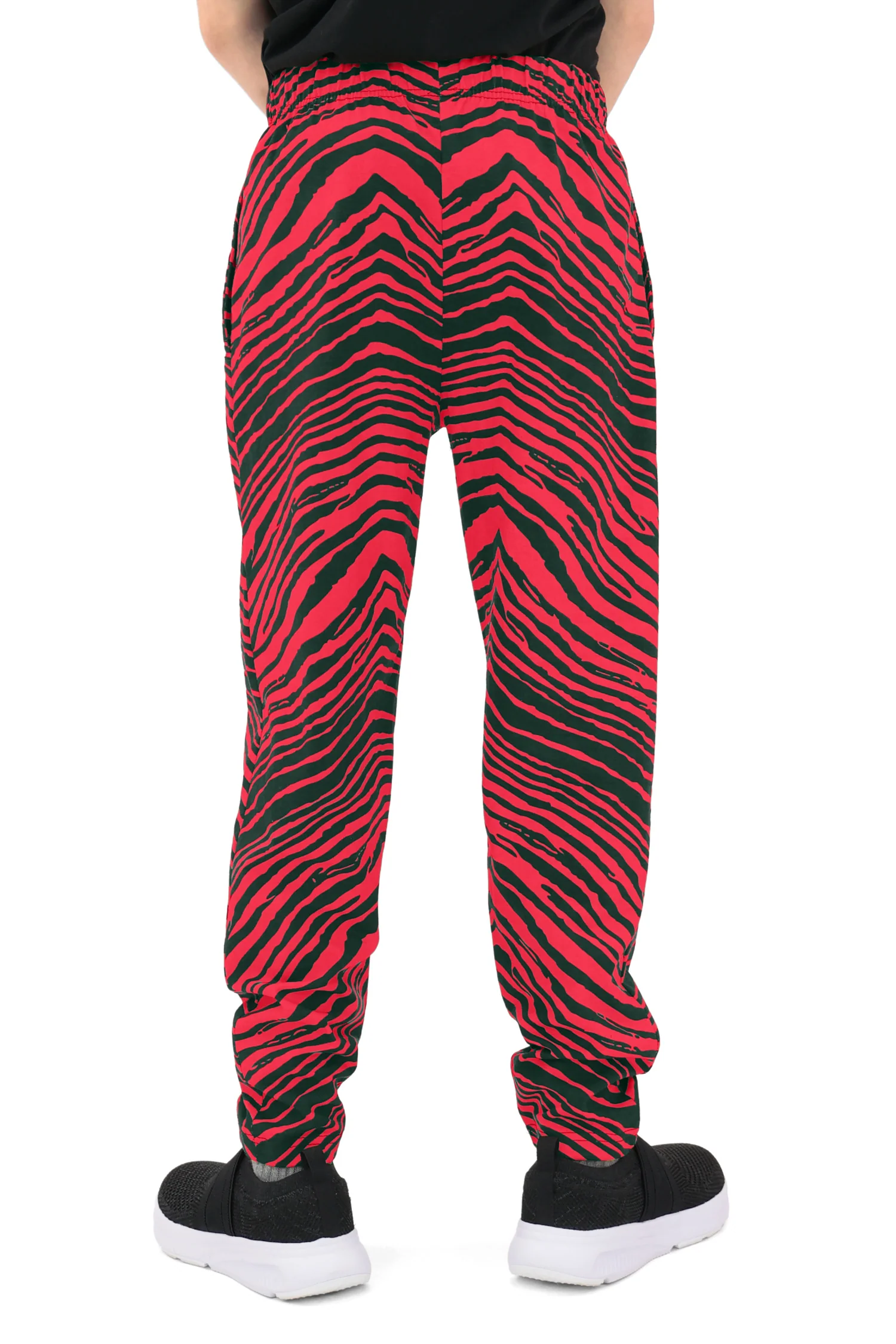 Zubaz Youth Unisex Z88 2 Color Zebra Pant, GREEN/RED - Image 6