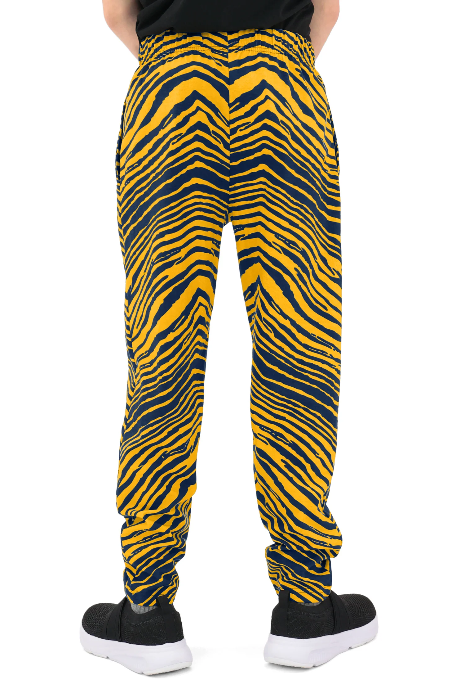 Zubaz Youth Unisex Z88 2 Color Zebra Pant, Navy/Gold, - Image 4